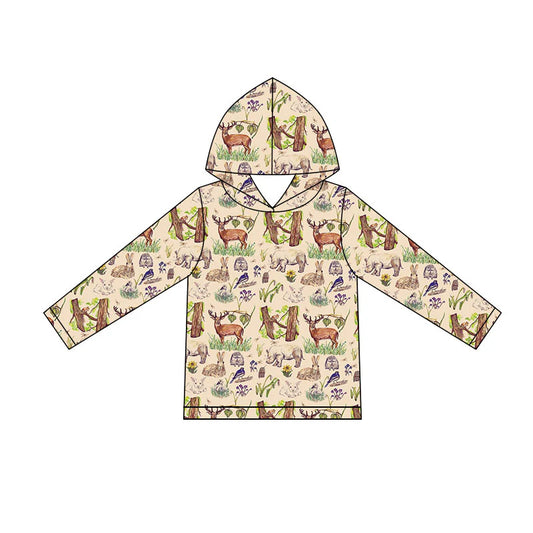 ( Moq 5 ) Preorder Baby Boys Kids Long Sleeves Animals Hoodie Pullover Shirt Clothes