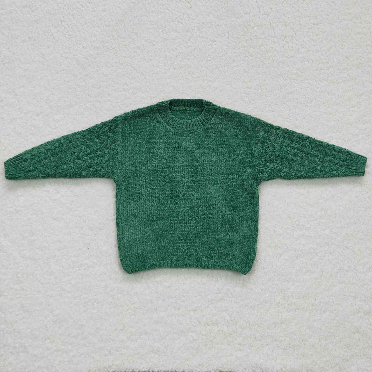 GT0217 Baby Kids Green Sweater