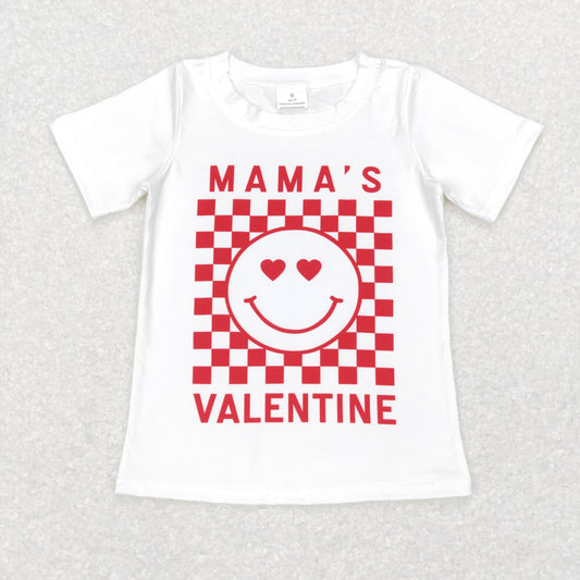 BT0445 Baby Kids Short Sleeves Mama's Valentine Shirt