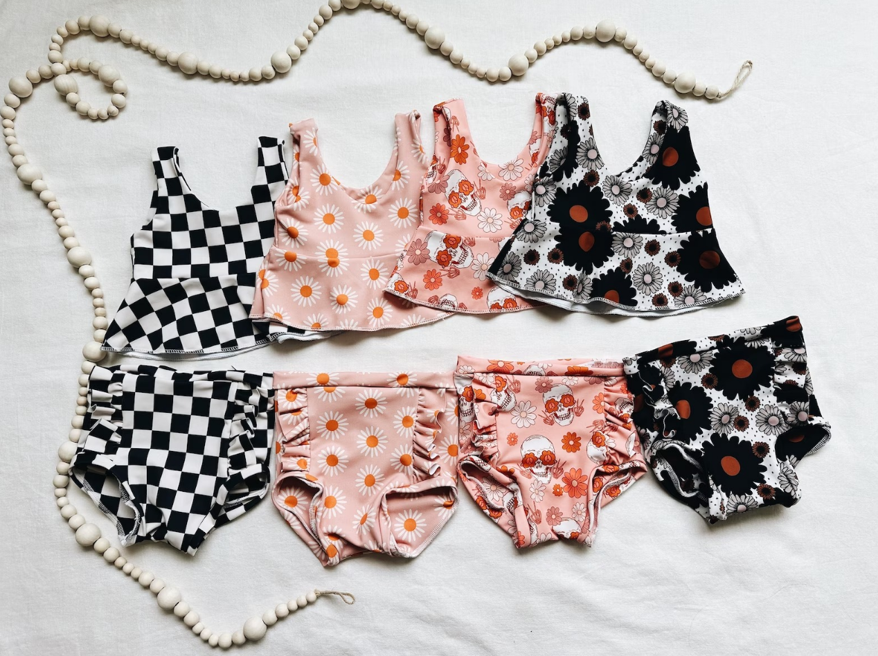 Moq 3 Pre-order GBO0322 Baby Girl Sleeveless Floral Tops Bummies Shorts Summer Set