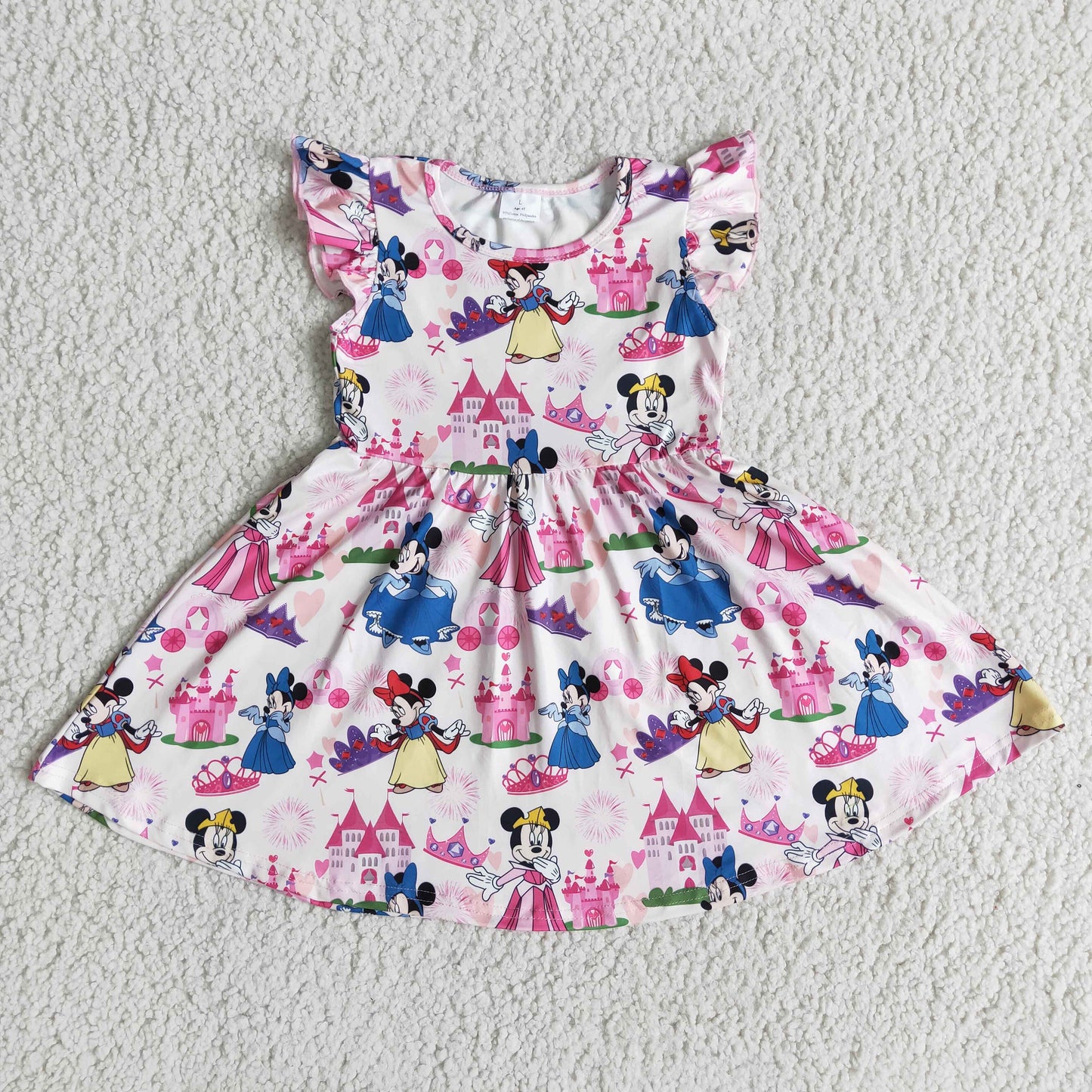 Promotion Baby Girl Summer Short Sleeves Princess Dress