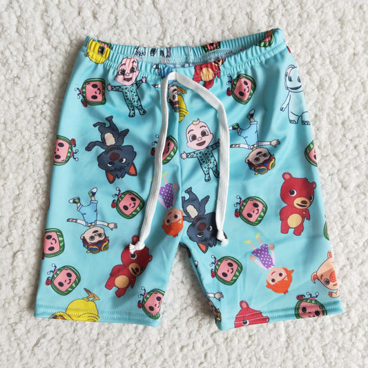 Promotion Baby Boy Toddler Cartoon Melon Green Swim Trunks Shorts RTS