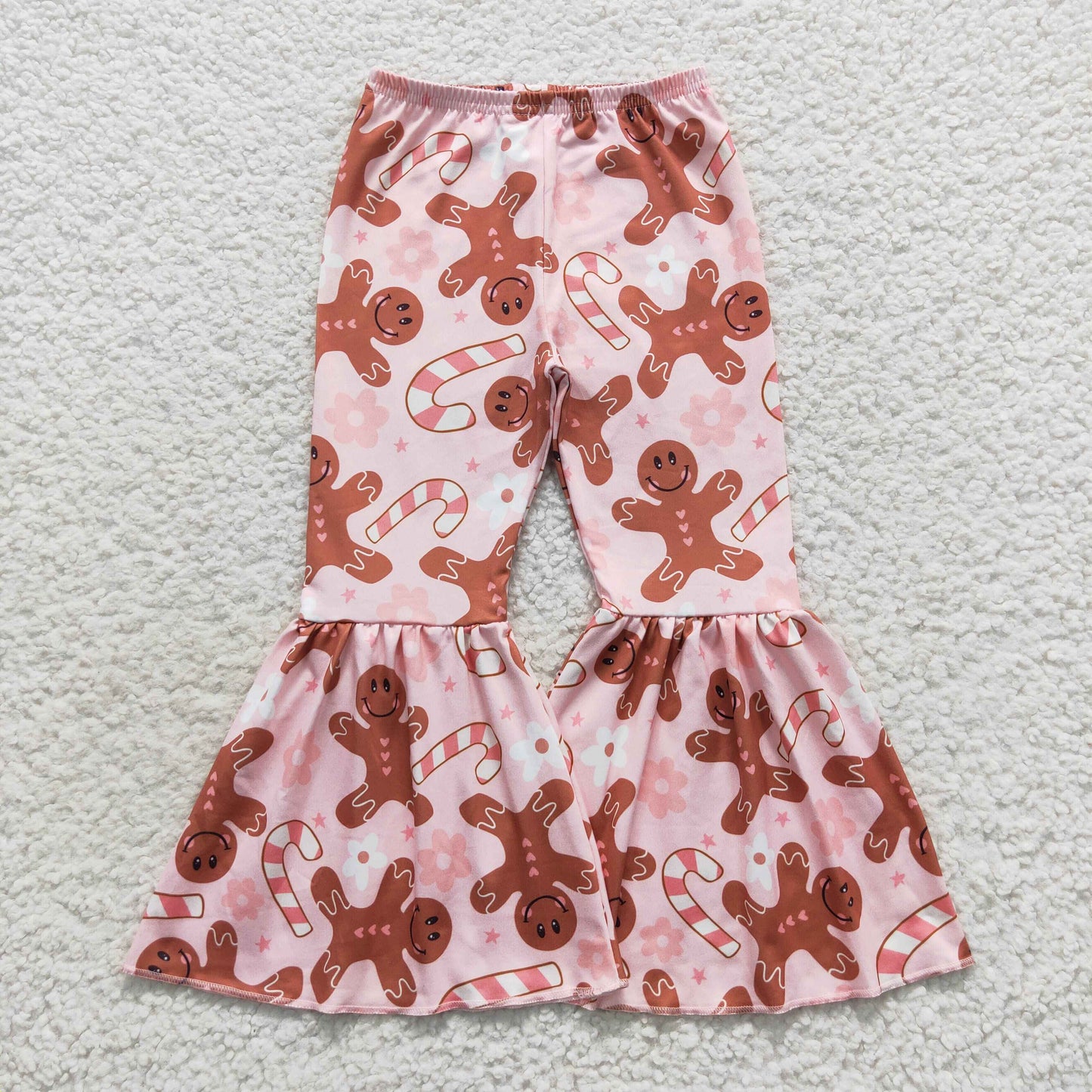 P0240 Baby Girl Christmas Gingerbread Bell Pants