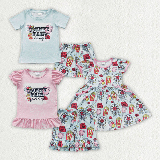Baby Boy Girl Short Sleeves Fair Sibling Dress Outfit Clothes RTS
