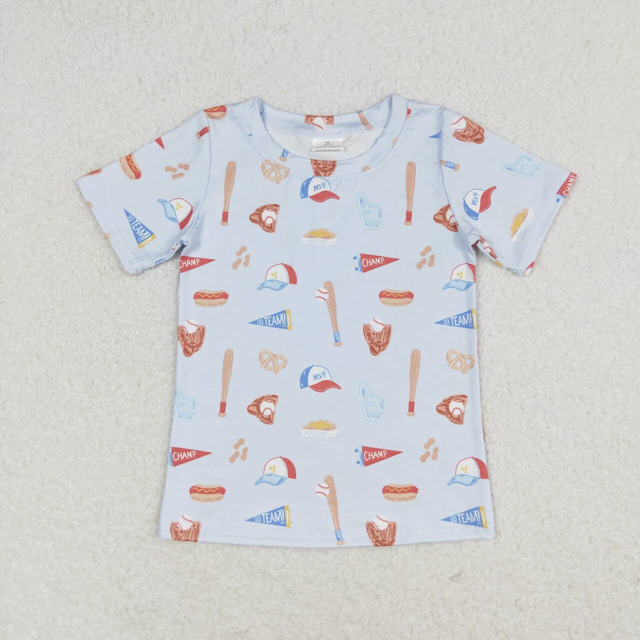 Baby Boy Short Sleeves Baseball Summer Shirt Tops