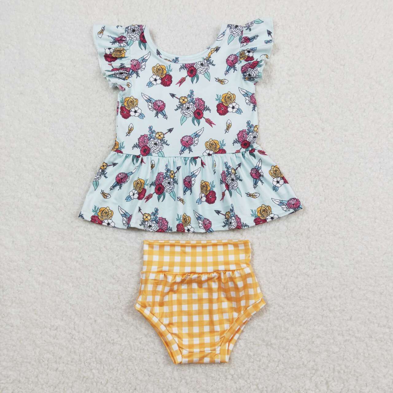 Baby Girl Kids Flower Sibling Straps Dress Jumpsuit Set Clothes