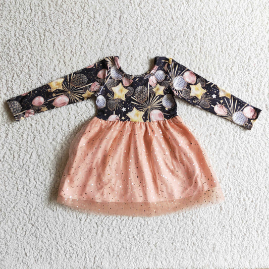 Promotion Baby Girl Happy New Year Tulle Dress