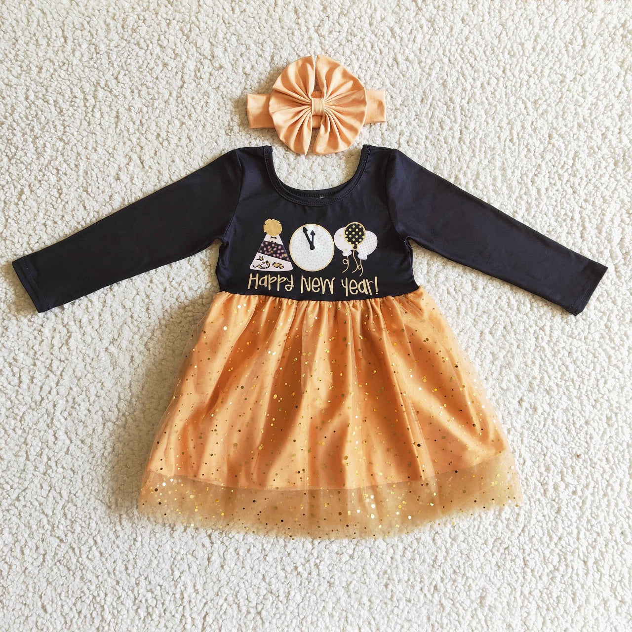 Promotion Baby Girl Happy New Year Tulle Dress