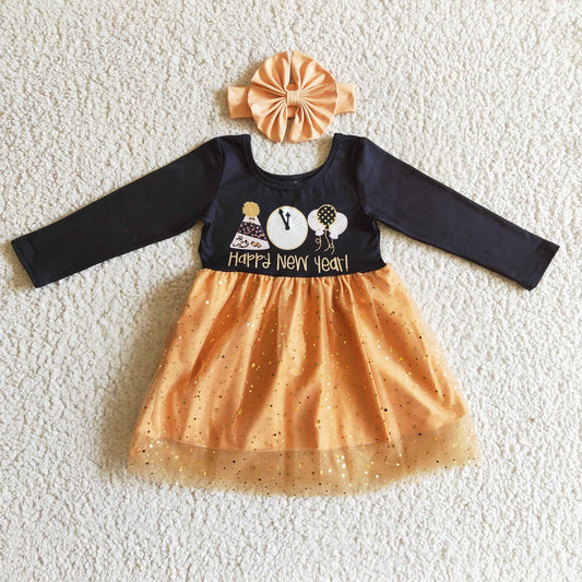 Promotion Baby Girl Happy New Year Tulle Dress