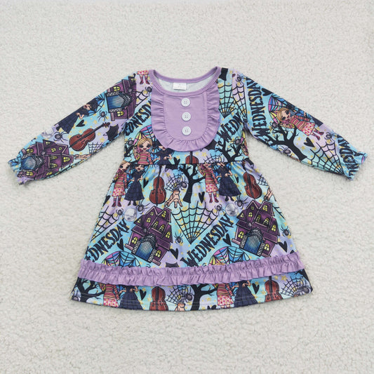 Promotion Baby Girl Long Sleeves Halloween Dress RTS