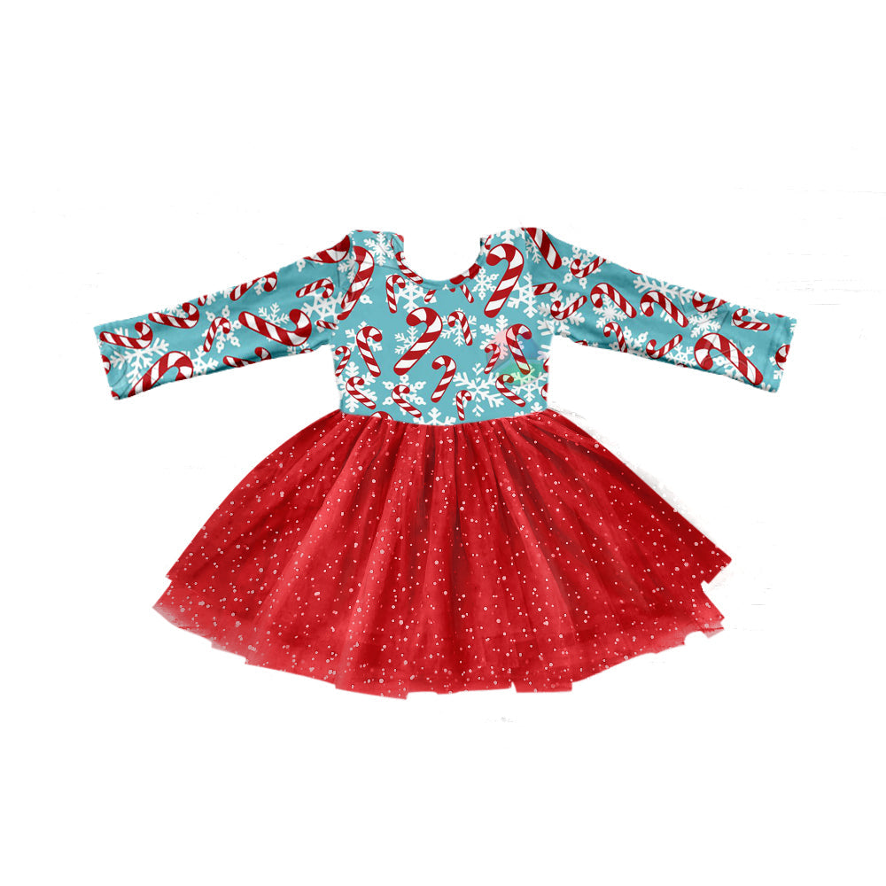 Pre-order Baby Girl Christmas Candy Cane Tulle Dress
