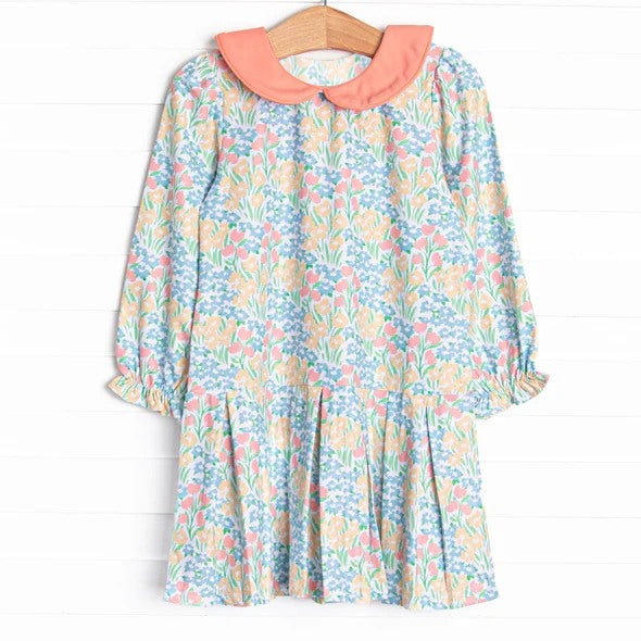 Pre-order Baby Girl Long Sleeves Flower Dress