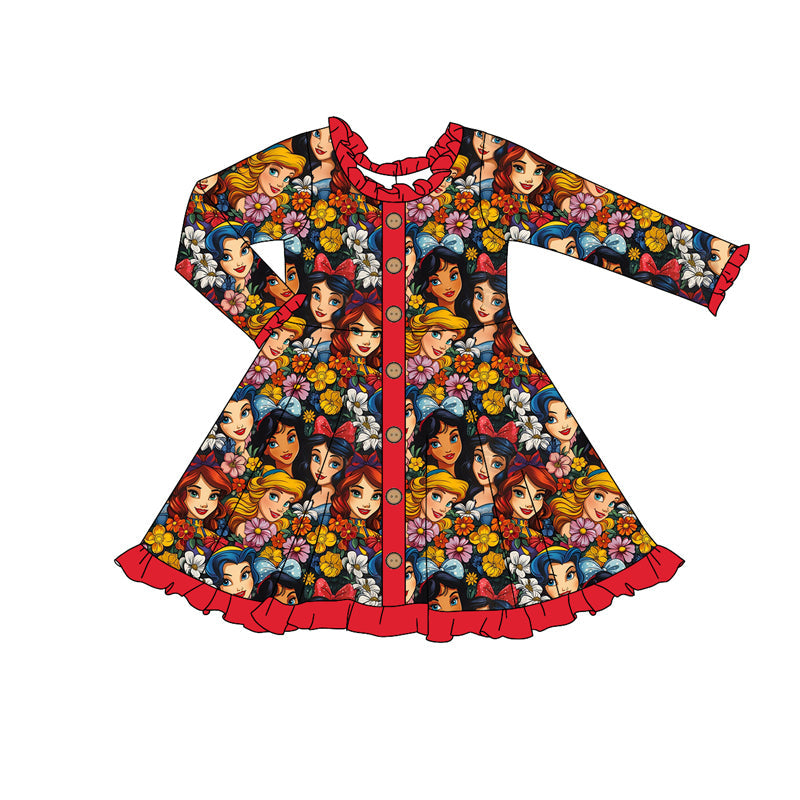 Pre-order Baby Girl Flower Princess Knee Length Dress