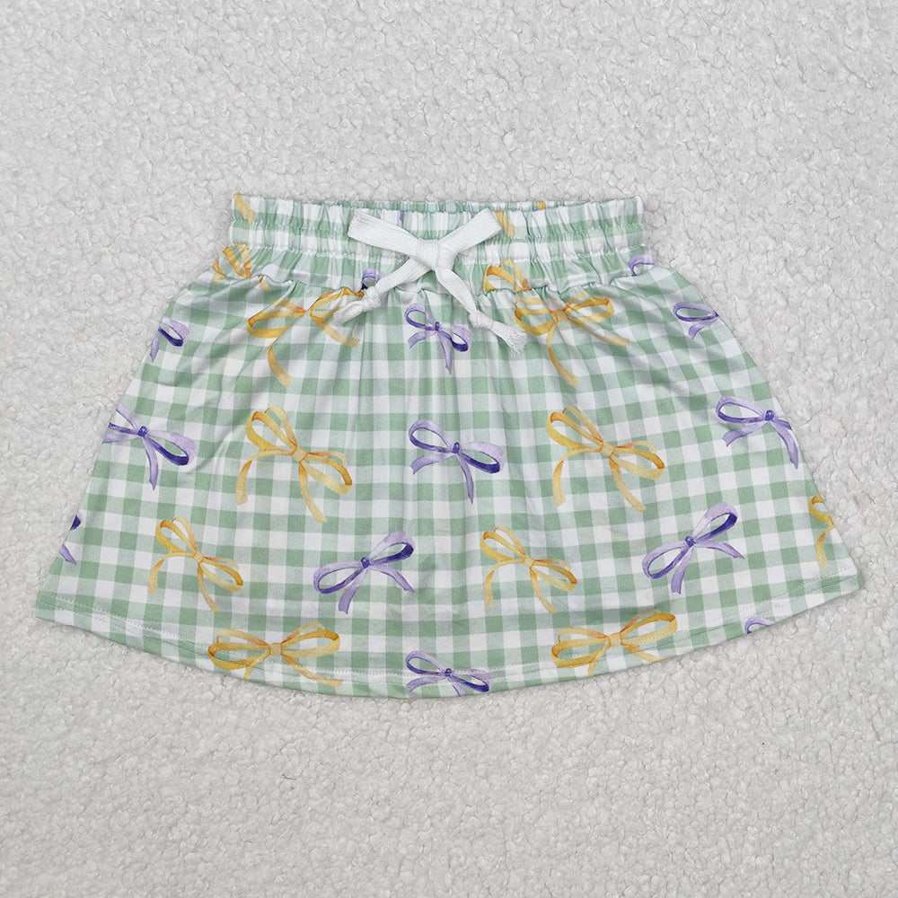 Baby Girl Kids Toddler Mardi Gras Sibling Skorts Short Skirt Clothes