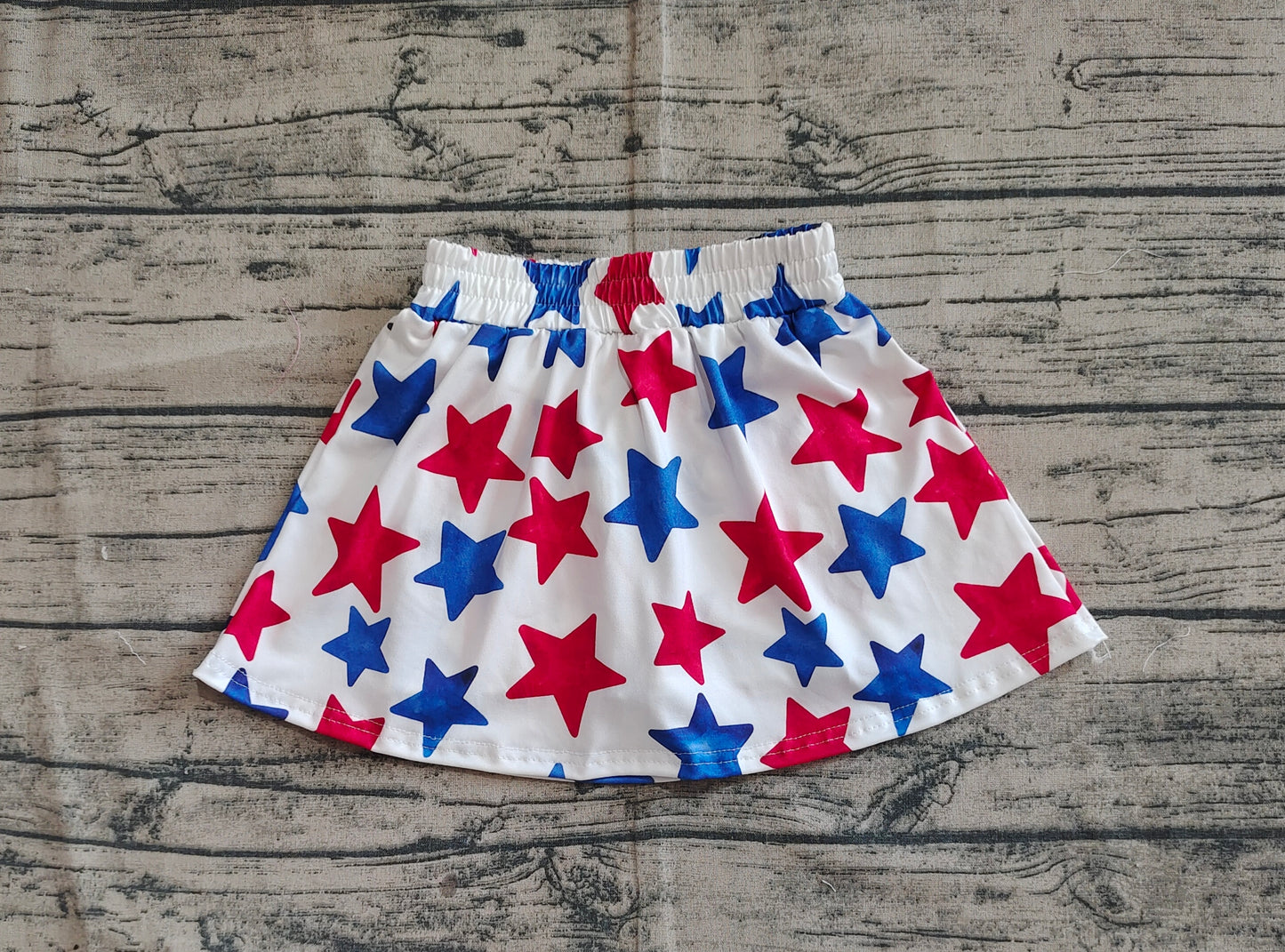 Baby Girl Summer July 4th Stars Skirt Shorts Skorts