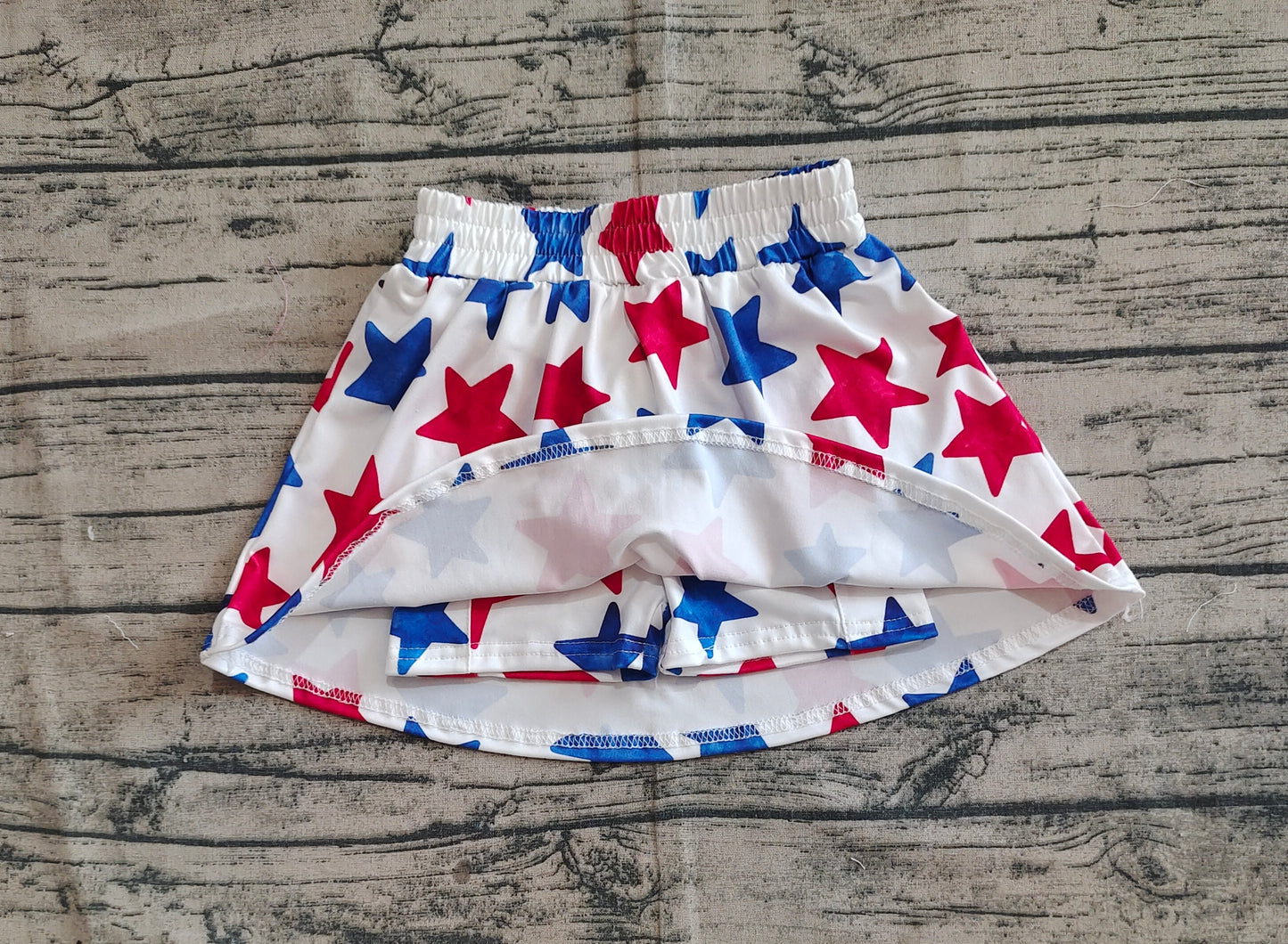 Baby Girl Summer July 4th Stars Skirt Shorts Skorts