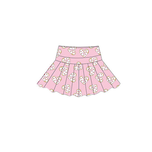 ( Moq 5 ) Preorder Baby Girls Yoga Hearts Pink Skirt Shorts Valentine Skort