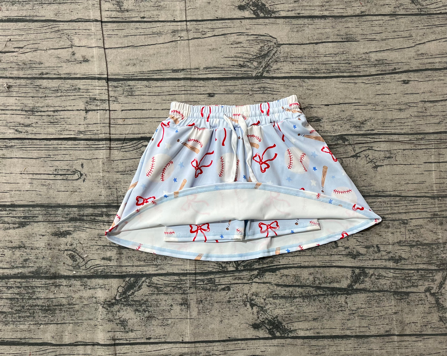 Baby Girls Bows Baseball Yoga Skirt Shorts Skorts Bottoms RTS