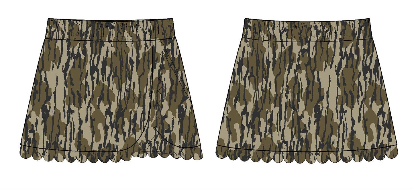 ( Moq 5 ) Preorder Baby Girls Kids Camo Yoga Active Skirt Bottom