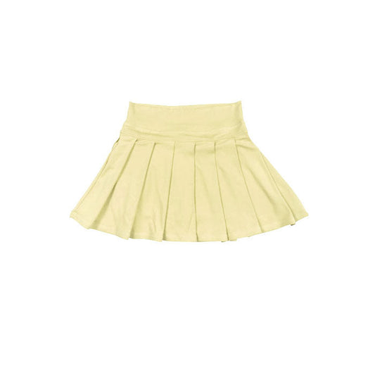 ( Moq 5 ) Preorder Baby Girls Yellow Yoga Shorts Skirt Bottom