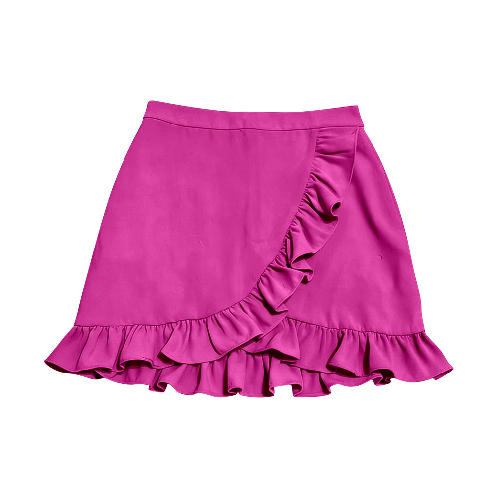 ( Moq 5 ) Preorder Baby Girls Kids Pink Ruffle Skirt Shorts Bottoms Yoga Active Clothes