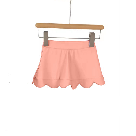 ( Moq 5 ) Preorder Baby Girls Kids Peach Yoga Shorts Skirt