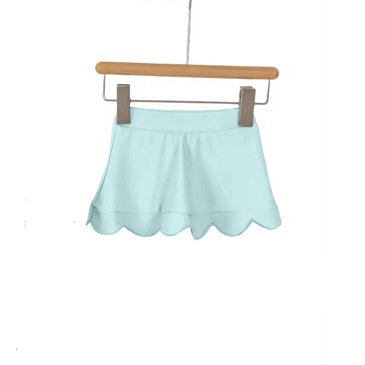 ( Moq 5 ) Preorder Baby Girls Kids Blue Yoga Shorts Skirt