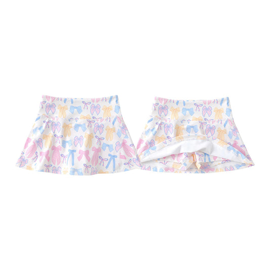 ( Moq 5 ) Preorder Baby Girls Kids Bows Skirt Shorts Bottoms Yoga Active Clothes