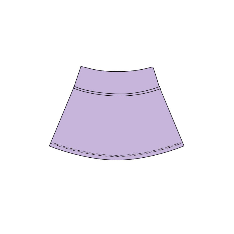 ( Moq 5 ) Preorder Baby Girls Kids Purple Skirt Shorts Bottoms Yoga Active Clothes