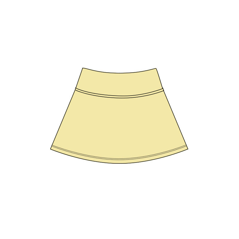 ( Moq 5 ) Preorder Baby Girls Kids Yellow Skirt Shorts Bottoms Yoga Active Clothes