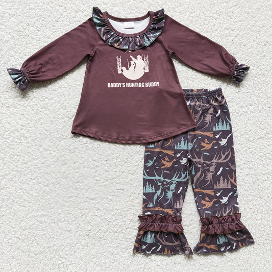 Promotion Baby Girl Daddy's Hunting Buddy Outfit Set RTS