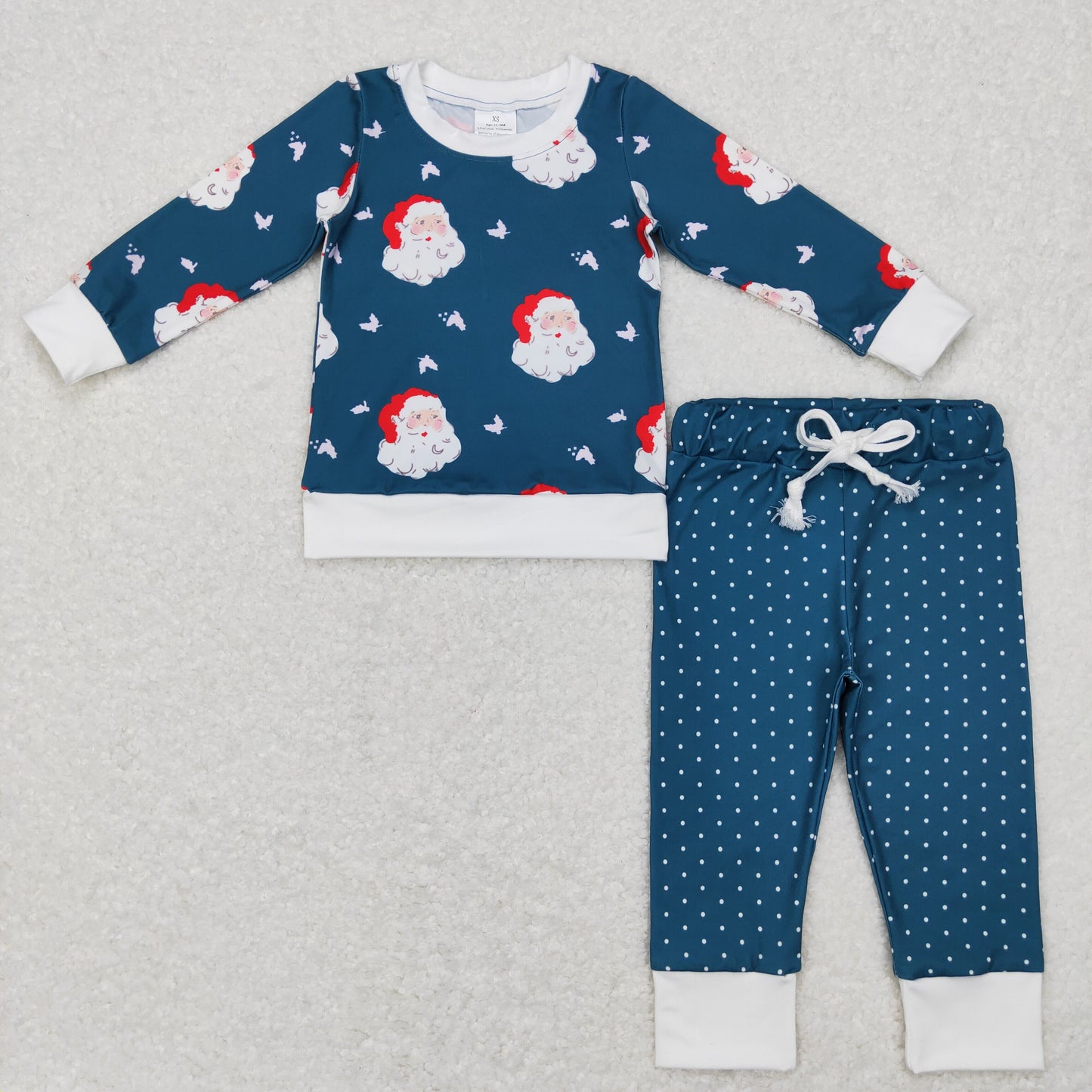 Boys Girls Long Sleeves Santa Shirt Pants Sibling Christmas Pajamas Set Clothes RTS