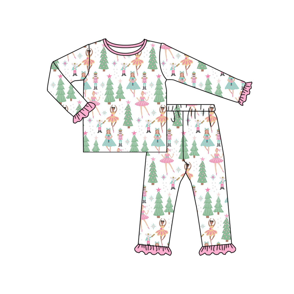 Pre-order Baby Girl Christmas Soldier Dance Shirt Pants Pajamas Set