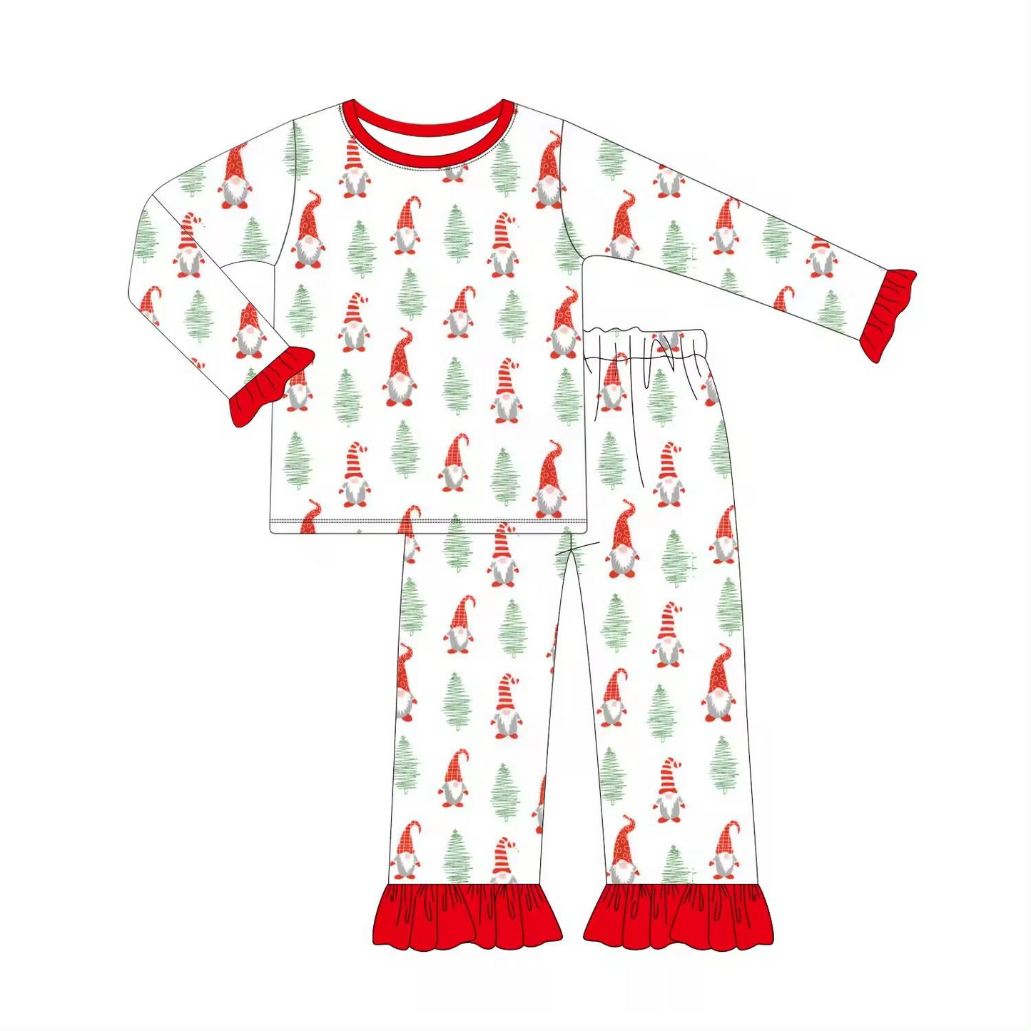Pre-order Baby Girl Christmas Shirt Pants Pajamas Clothes Set