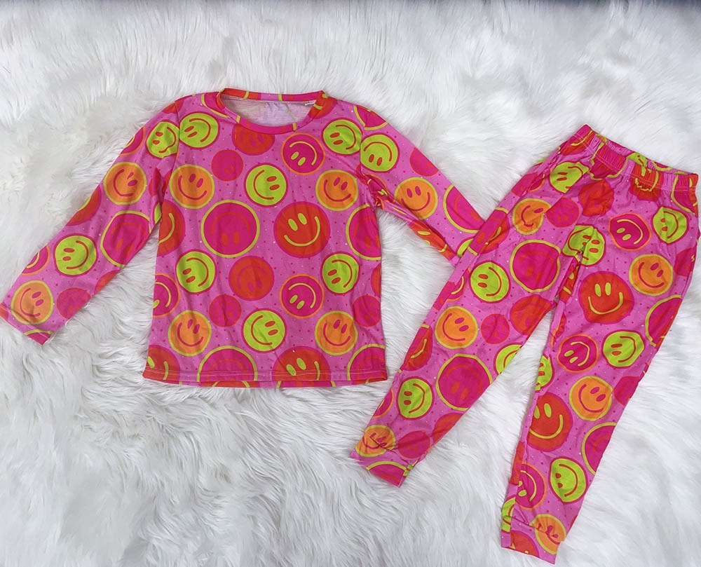 Pre-order Baby Girl Christmas Smile Shirt Pants Pajamas Set