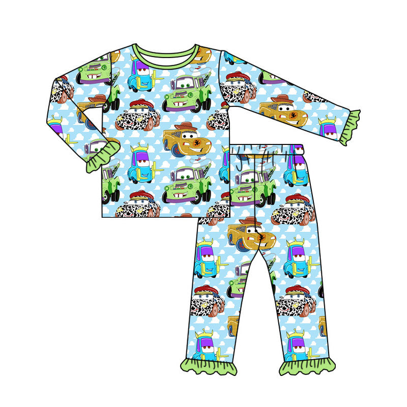 Pre-order Baby Girl Long Sleeves Cars Toys Shirt Pants Pajamas Set