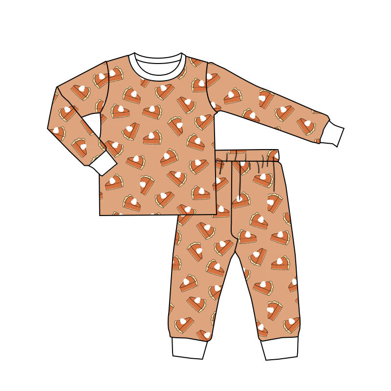 Pre-order Baby Boy Thanksgiving Pie Shirt Pants Pajamas Set