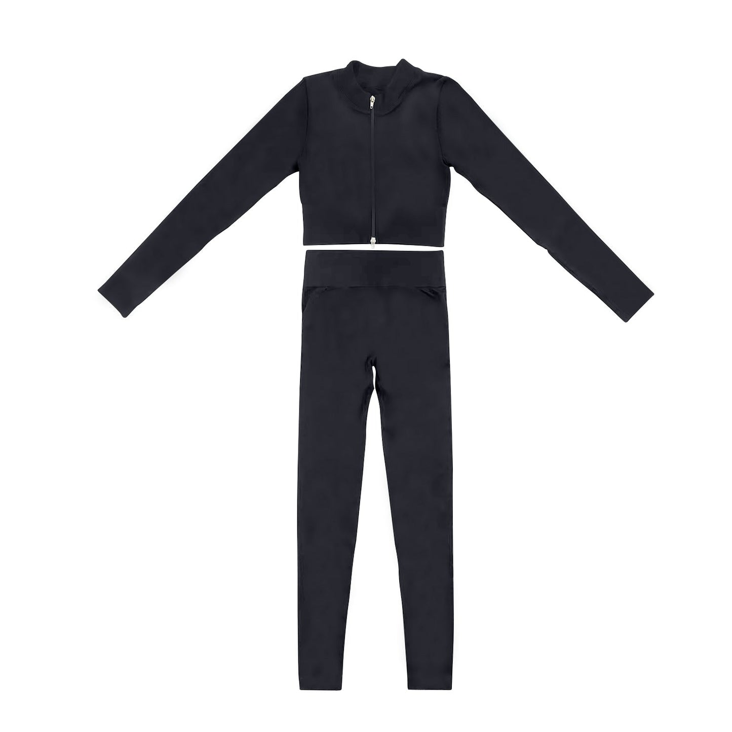 Pre-order Baby Girl Toddler Black Yoga Athletic Wear Clothes Set