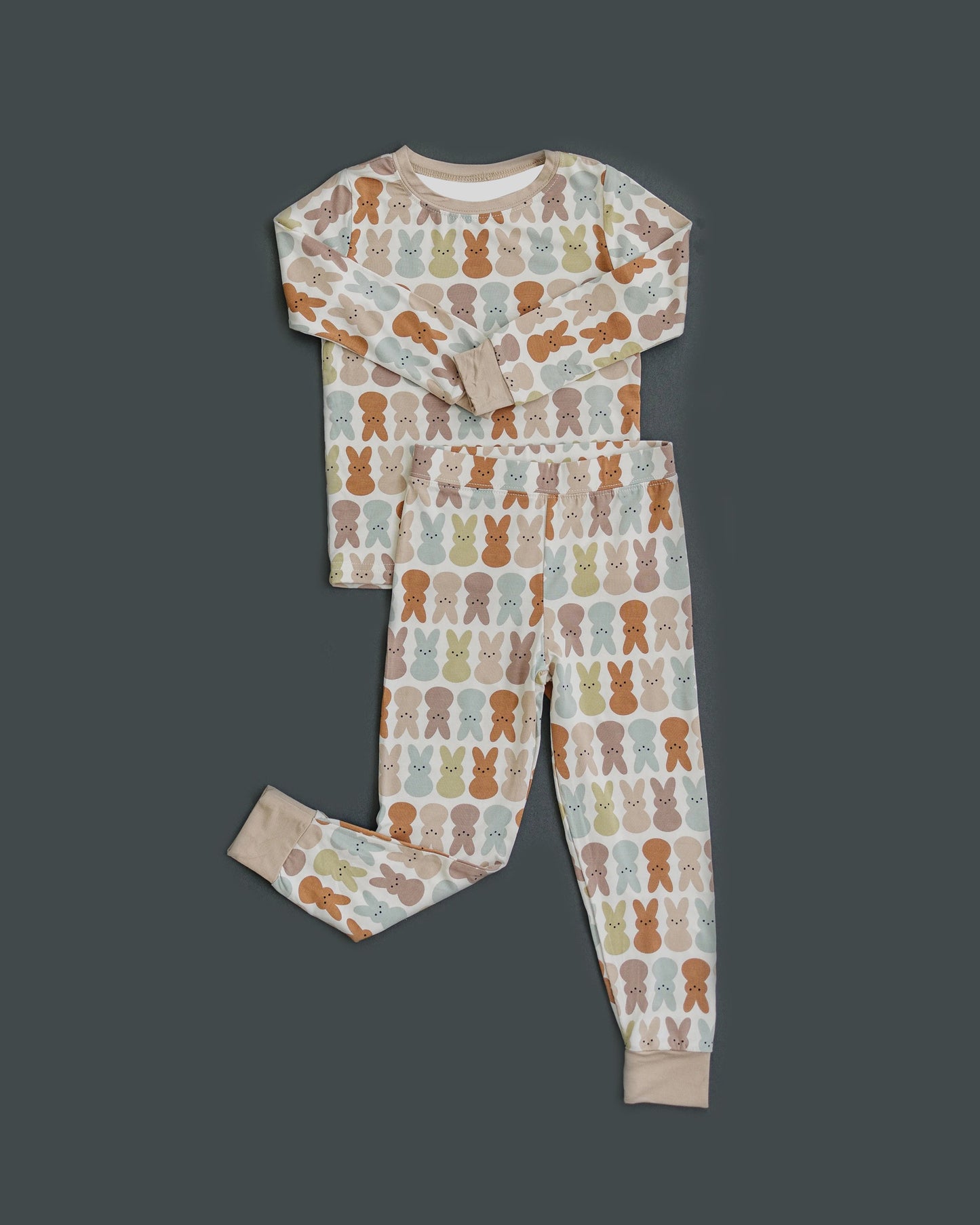 Preorder Baby Girl Long Sleeves Easter Rabbit Shirt Pants Pajamas Clothes Set
