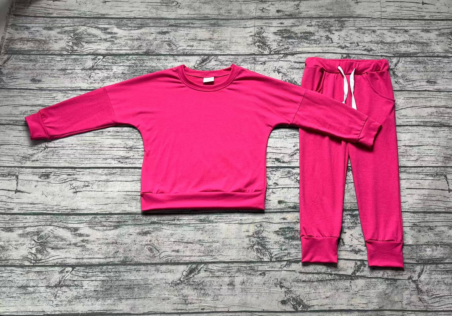 Baby Girl Long Sleeves Shirt Pocket Pants Sports Clothes Pink Cotton Set