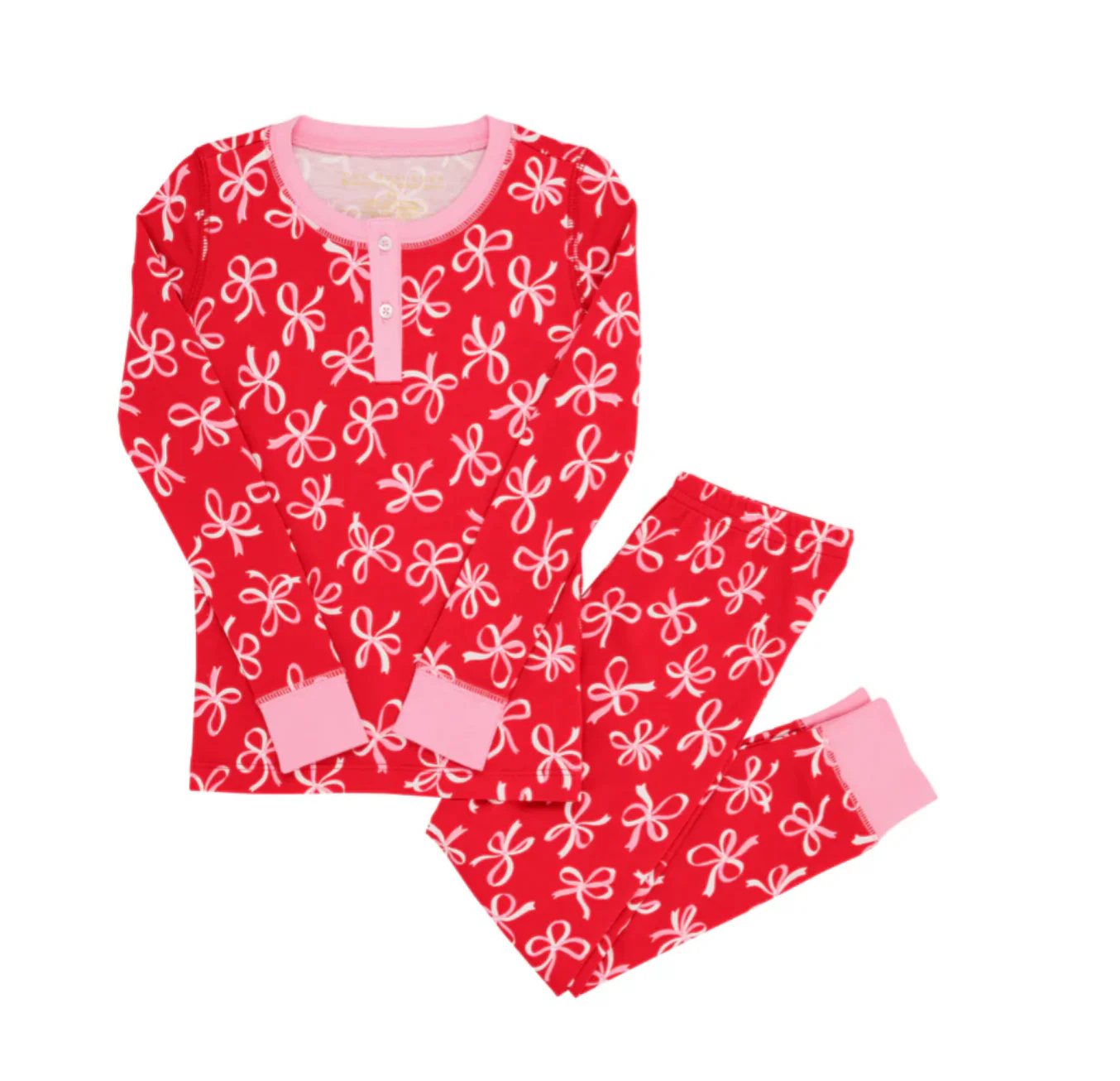 Preorder Baby Girl Long Sleeves Valentines Bows Shirt Pants Pajamas Clothes Set