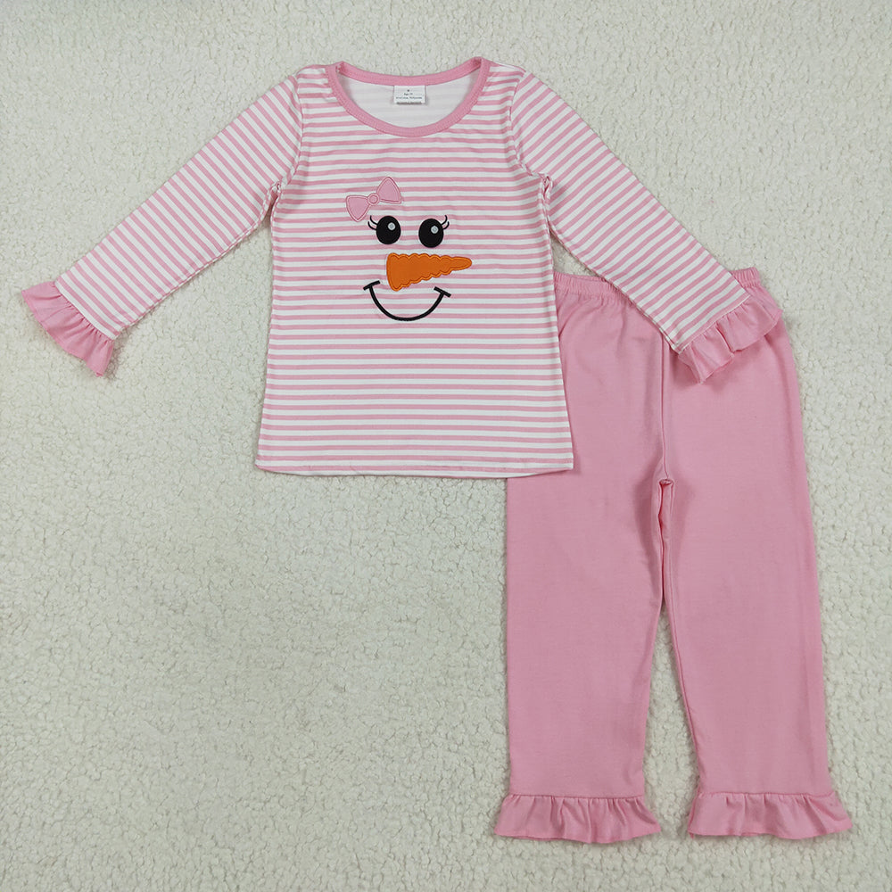 Baby Boy Girl Long Sleeves Embroidery Sibling Christmas Pajamas Set Clothes RTS