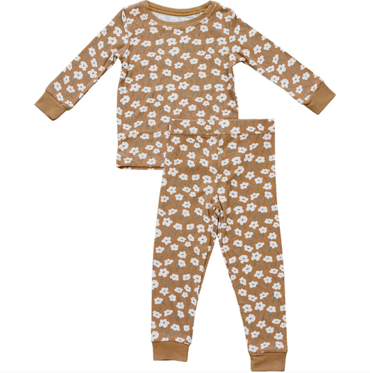 ( Moq 5 ) Preorder Baby Girls Long Sleeves Floral Shirt Pants Pajamas Set