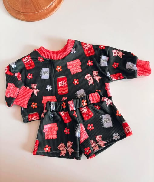 Preorder Baby Girl Long Sleeves Bows Flower Shirt Shorts Set ( Moq 5 )