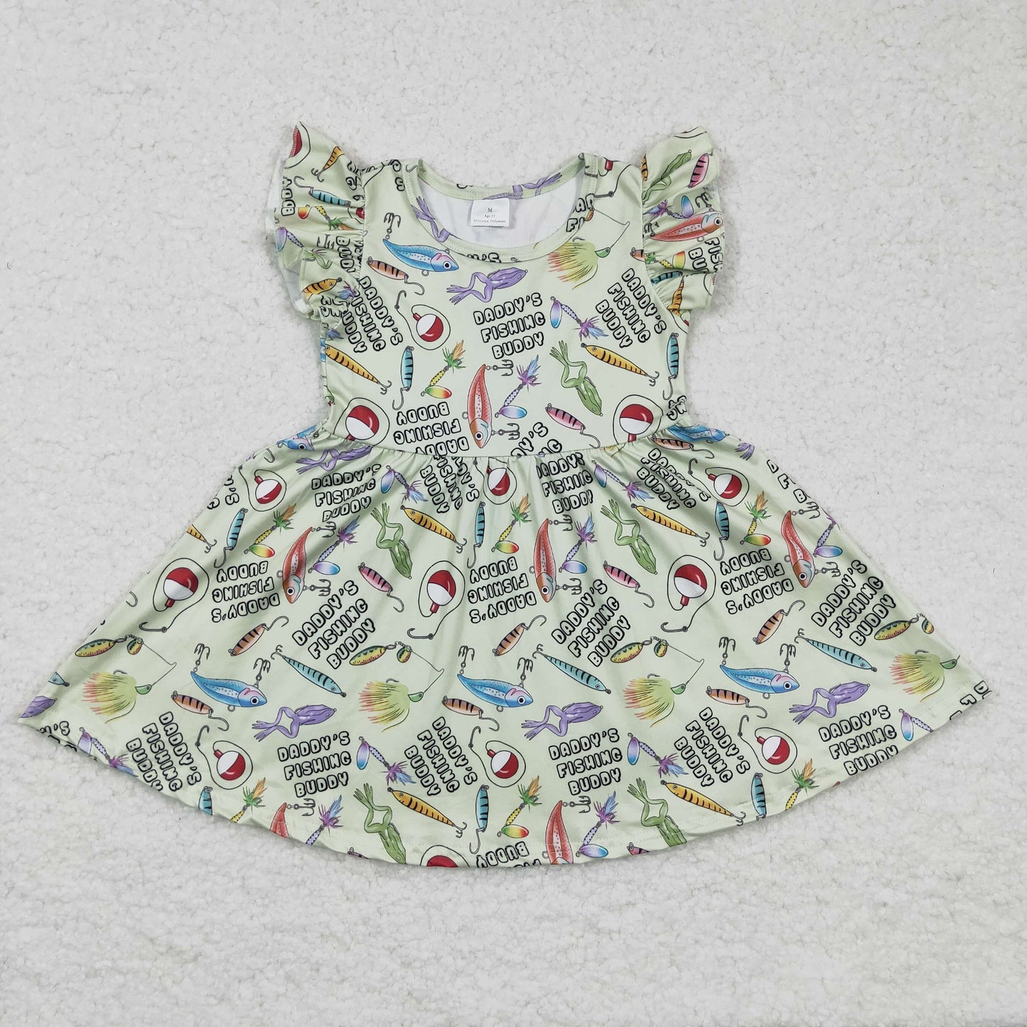 Promotion Baby Boy Girl Daddy's Fishing Buddy Sibling Dress Set