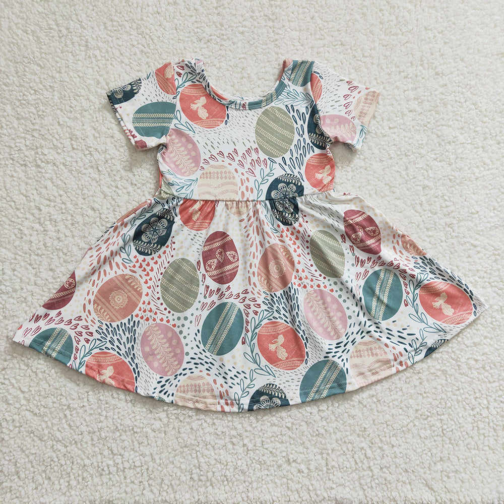 Baby Girl Easter Eggs Sibling Jumpsuit Dress Clothes