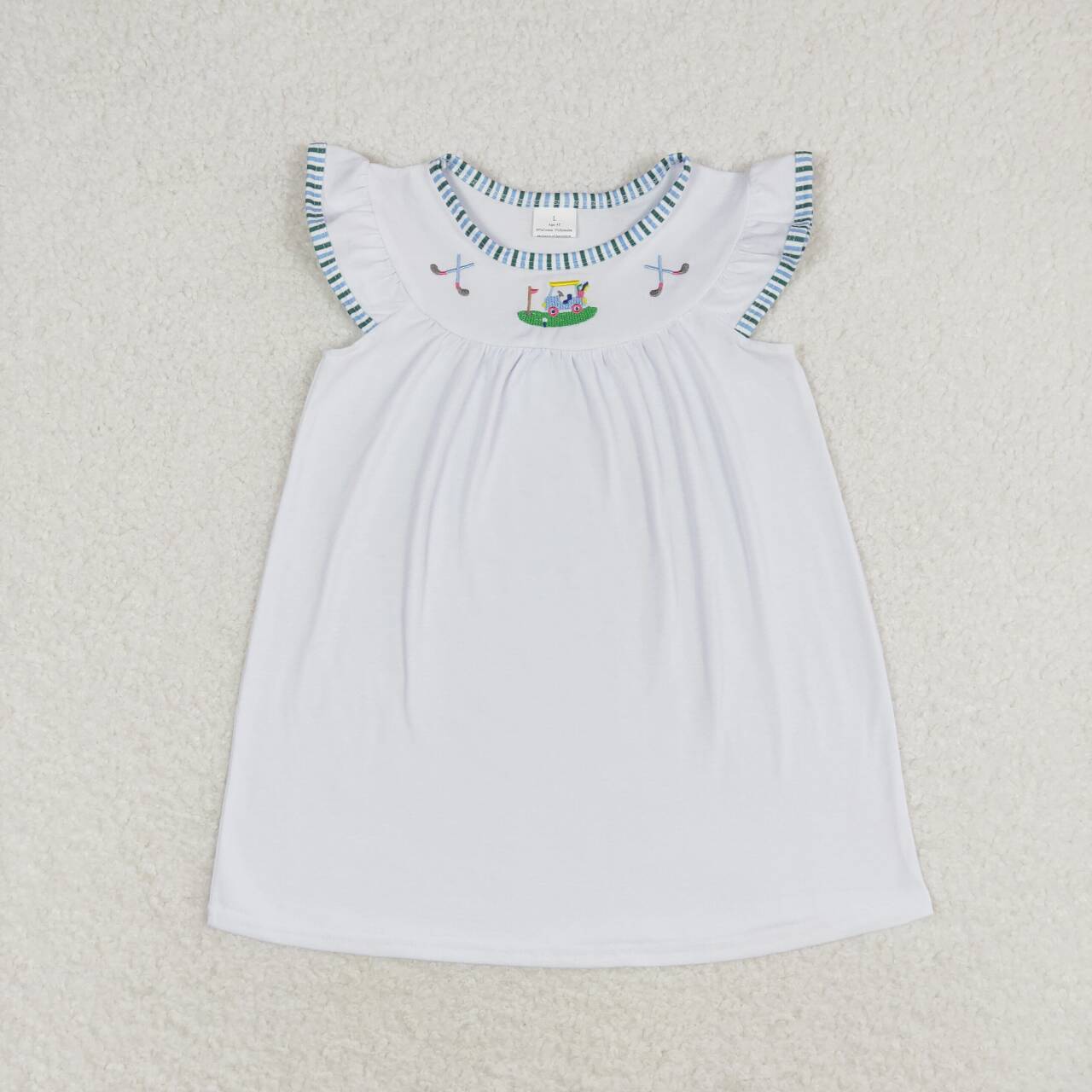 Baby Boy Girl Toddler Embroidery Golf Sibling Set Romper Clothes RTS