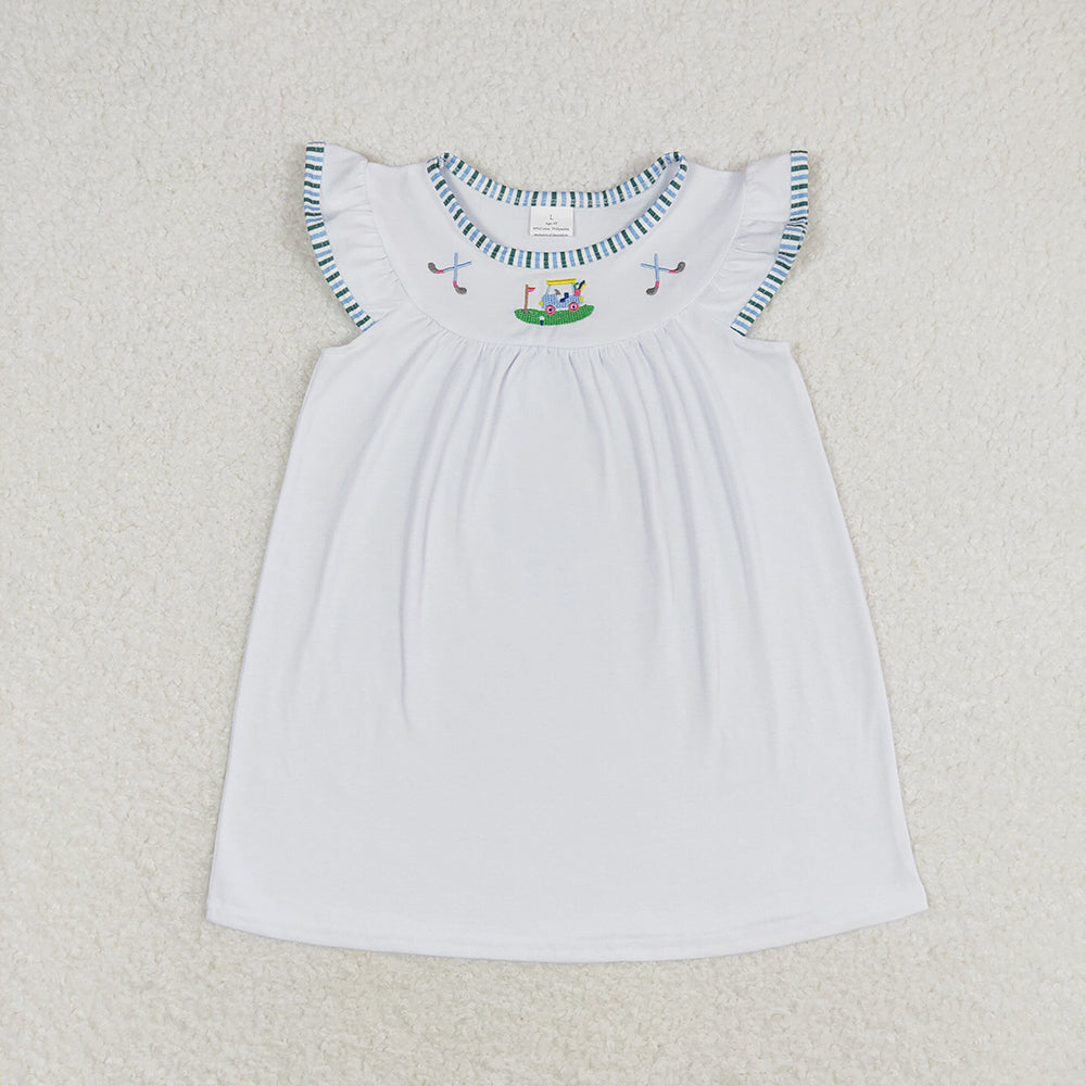 Baby Girl Short Sleeves Embroidery Summer Sibling Dress RTS