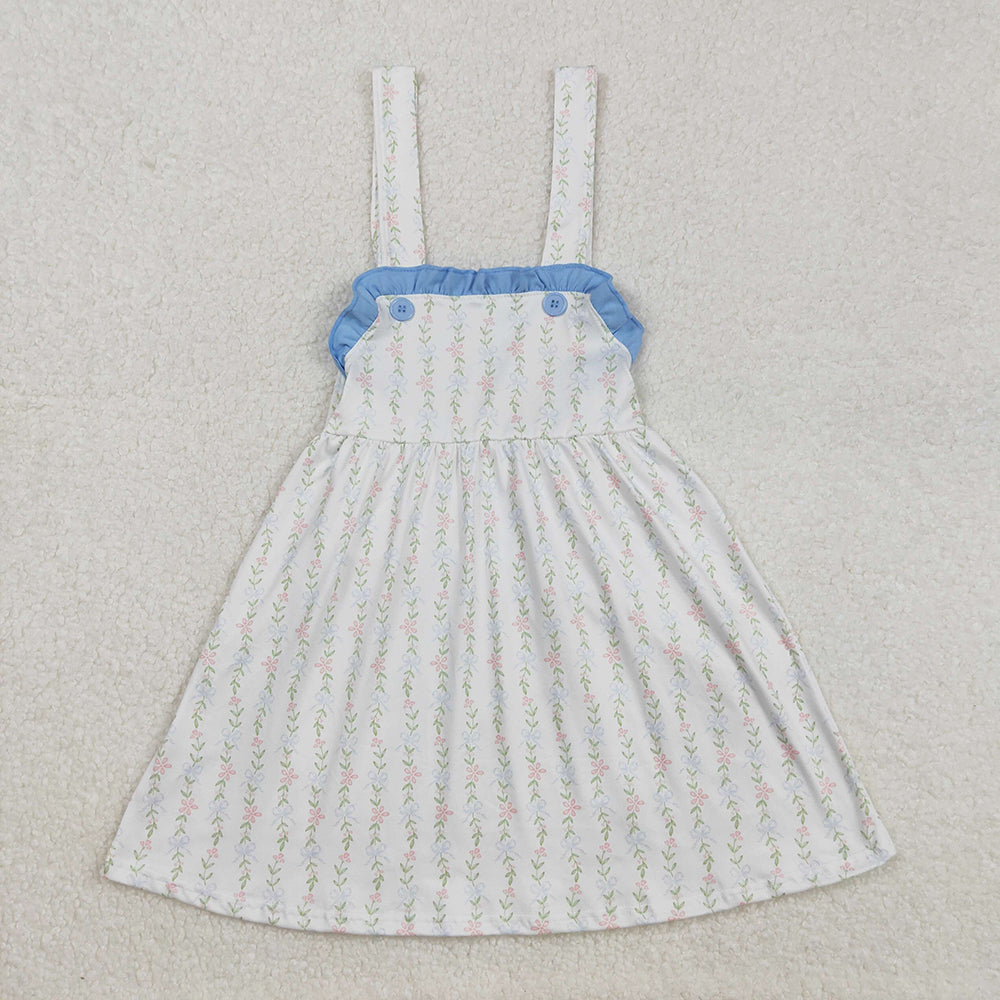 Baby Girl Sleeveless Flower Sibling Easter Romper Dress Clothes RTS