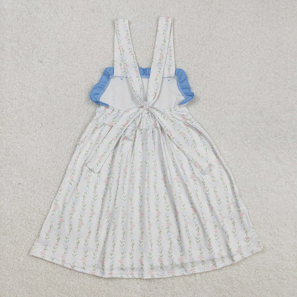 Baby Girl Sleeveless Flower Sibling Easter Romper Dress Clothes RTS